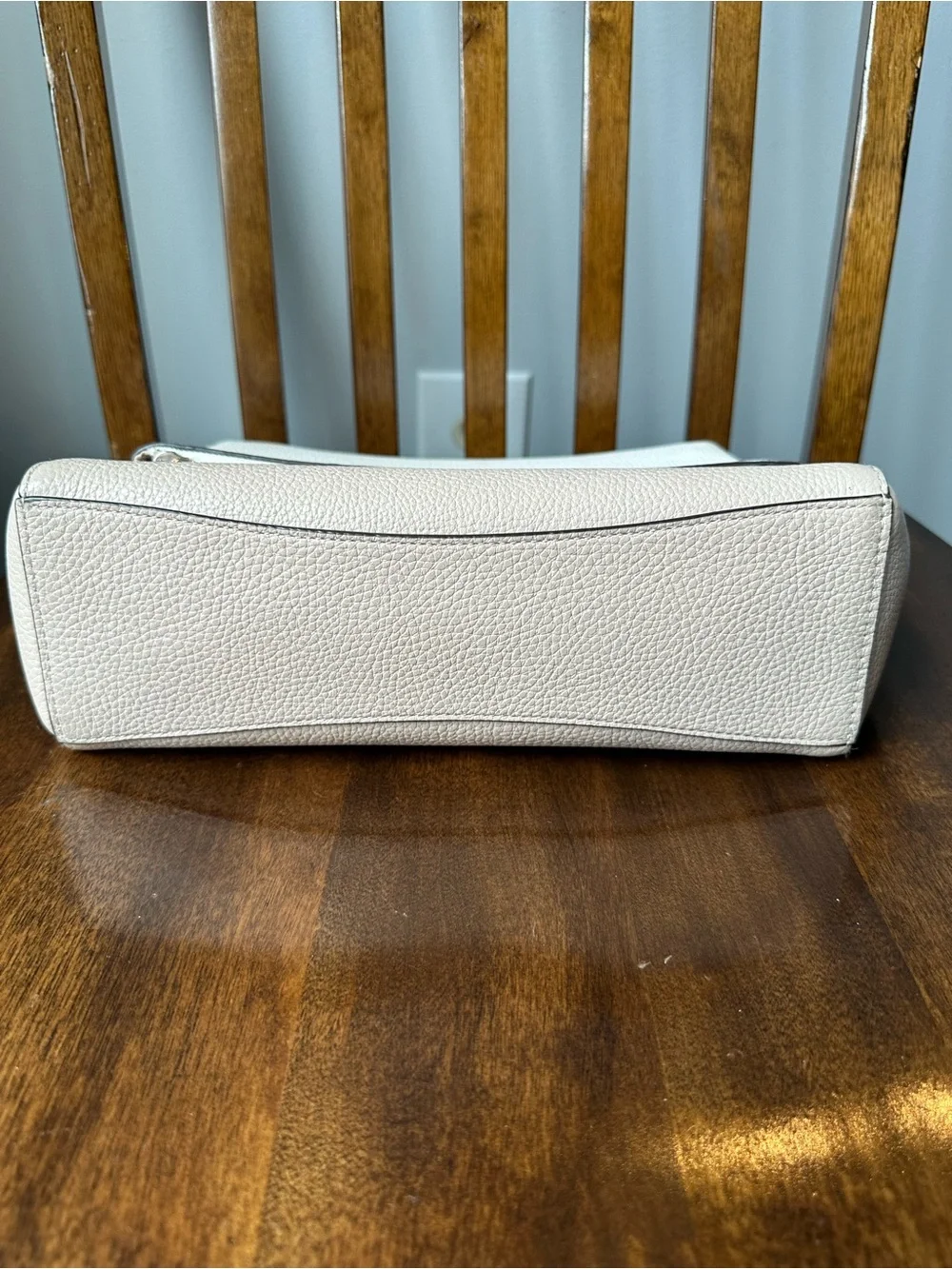 Kate Spade Leila Colorblock Pebbled Leather Flap Shoulder Bag Warm Beige Multi